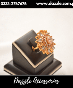 Champagne  Floral Adjustable Ladies Ring