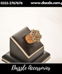 Emerald Green Band Ring Adjustable Size