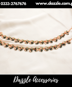 Emerald Green Ethnic Anklets Set
