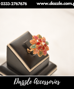 Floral Multi Color Ring Adjustable Size
