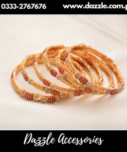 Gold Plated Ruby Bangles for Bride