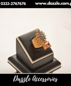 Gold Plated Zirconia Band Ring Adjustable Size