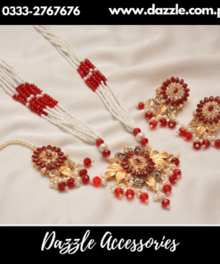 Maroon Maala with Earrings