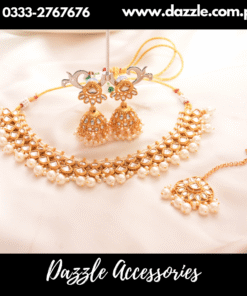 Beautiful Indian Kundan Silver Pearl Set