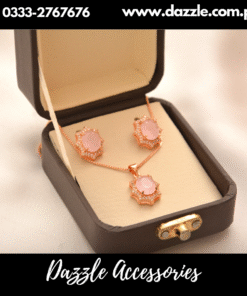 Golden Pink Pendant Set