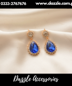 Blue Crystal gem drop Studs