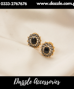 Dreamy Black gem Studs