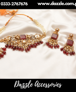 Gul-e-rani Maroon Choker Set