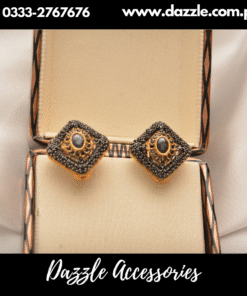 Opulent zircon Black Studs