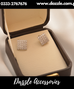 Stunning Silver square Studs