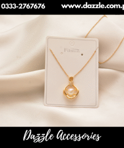 opulent pearl gold plated necklace