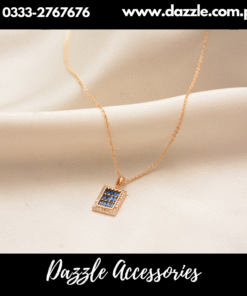 sapphire gold plated necklace