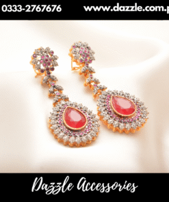 Inspiring Red zirconia Earrings