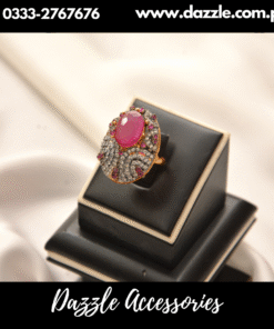 Malika Gold plated Ruby Ring