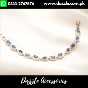 Radiant Silver Blue Bracelet