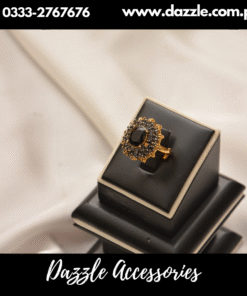 Black Gold Plated Adjustable Ladies Ring
