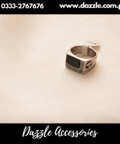 Black Stainless Steel Gents Ring