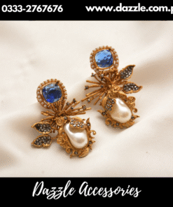 Blue Mother Pearl Tops Earrings