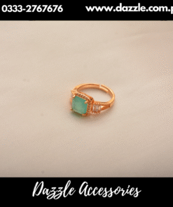 Feroza One Stone Gold Polish Girls Ring