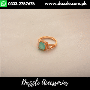 Feroza One Stone Gold Polish Girls Ring