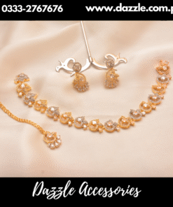Golden Choker Set with Earrings