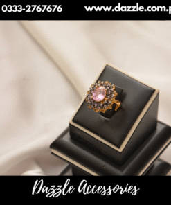 Light Pink Gold Plated Adjustable Ladies Ring