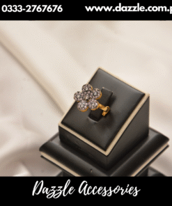 Lilac Floral Gold Plated Adjustable Ladies Ring