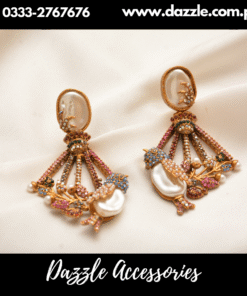 Multi Color Pearl Turkish Earrings