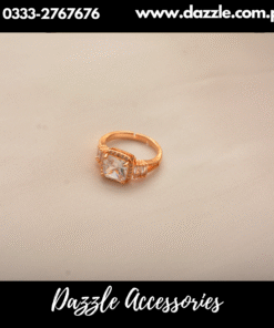 One Stone Gold Polish Girls Ring