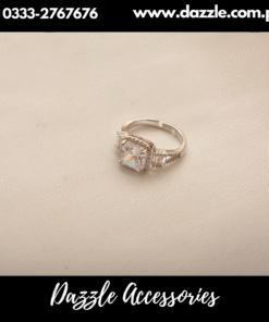 One Stone Silver  Girls Ring