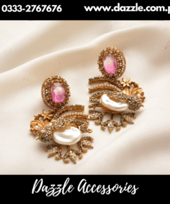 Pink Mother Pearl Turkish Earrings