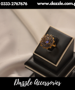 Purple Gold Plated Adjustable Ladies Ring