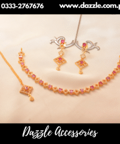 Ruby Gold Plated Single Line Choker