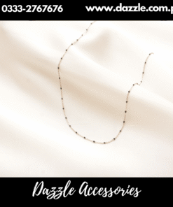 Silver black dot Chain