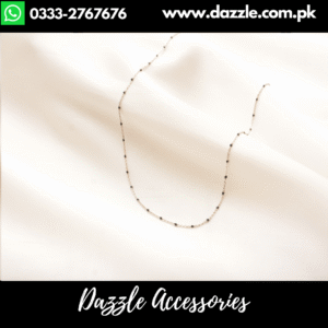 Silver black dot Chain