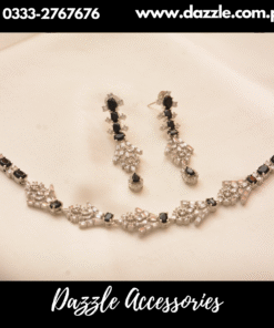 Simple Silver Black Choker