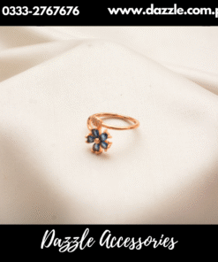 Twisted floral Blue ring