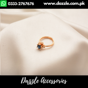 single stone blue ring