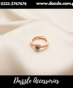 vibrant green gold heart ring