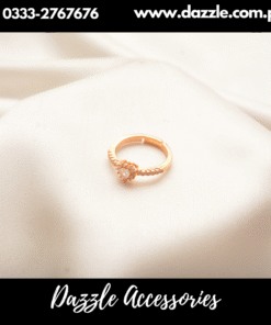 vibrant pink gold heart ring