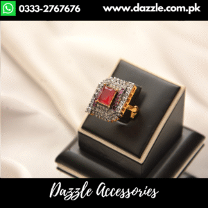 vintage Gold plated Red ring
