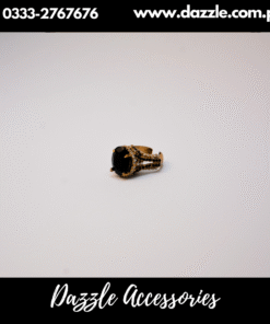 Adjustable Big Black Zirconia Statement Ring