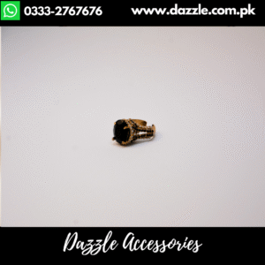 Adjustable Big Black Zirconia Statement Ring