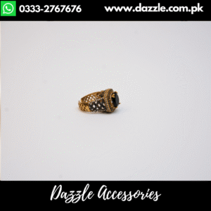 Adjustable Big Zirconia Black Statement Ring