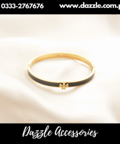 Branded Black Stainless Steel Bracelet