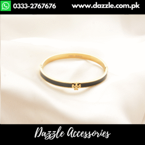 Branded Black Stainless Steel Bracelet
