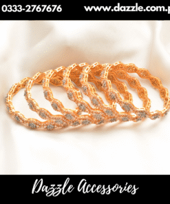 Gold Plated Zirconia Bangles Set