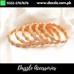 Gold Plated Zirconia Bangles Set