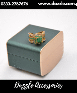 Green Adjustable Zirconia Ring