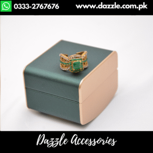 Green Adjustable Zirconia Ring